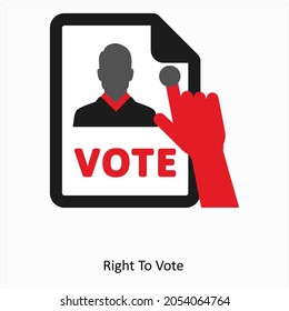 Concepto de icono del derecho al voto