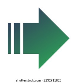 Right Way Arrow Icon Gradient