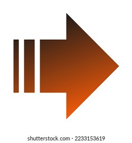 Right Way Arrow Icon Gradient