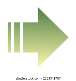 Right Way Arrow Icon Gradient