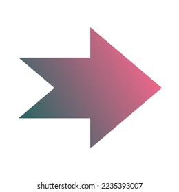 Right Way Arrow Icon Gradient Vector