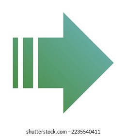 Right Way Arrow Icon Gradient