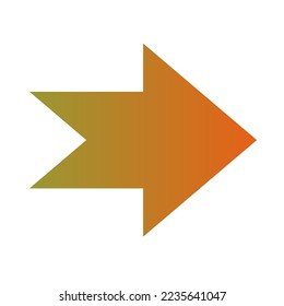 Right Way Arrow Icon Gradient Vector