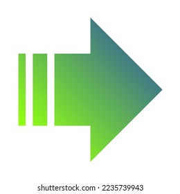 Gradiente de icono de flecha derecha