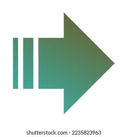 Right Way Arrow Icon Gradient