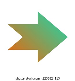 Right Way Arrow Icon Gradient Vector