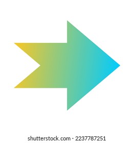 Right Way Arrow Icon Gradient Vector