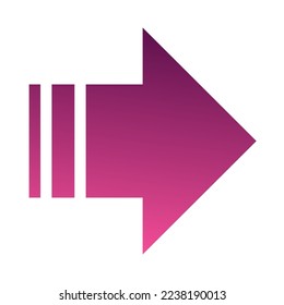 Right Way Arrow Icon Gradient