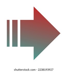 Right Way Arrow Icon Gradient