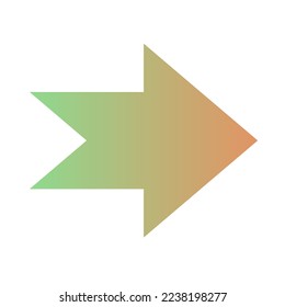 Vector de degradado de icono de flecha derecha