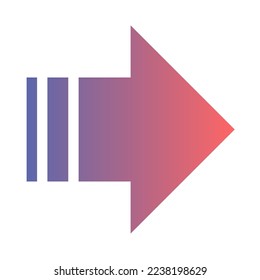 Right Way Arrow Icon Gradient