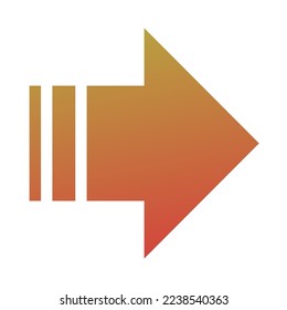 Right Way Arrow Icon Gradient
