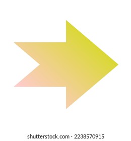 Right Way Arrow Icon Gradient Vector