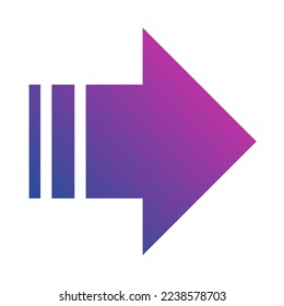 Right Way Arrow Icon Gradient