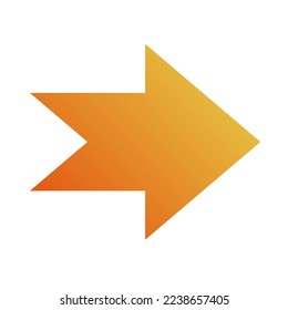 Right Way Arrow Icon Gradient Vector