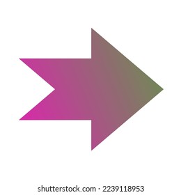 Vector de degradado de icono de flecha derecha
