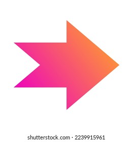 Vector de degradado de icono de flecha derecha