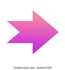 Right Way Arrow Icon Gradient Vector