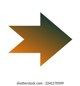 Right Way Arrow Icon Gradient Vector