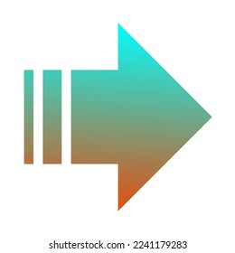 Gradiente de icono de flecha derecha