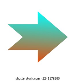 Right Way Arrow Icon Gradient Vector