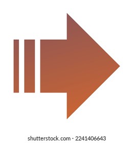 Right Way Arrow Icon Gradient
