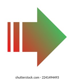 Right Way Arrow Icon Gradient