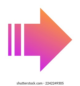 Right Way Arrow Icon Gradient