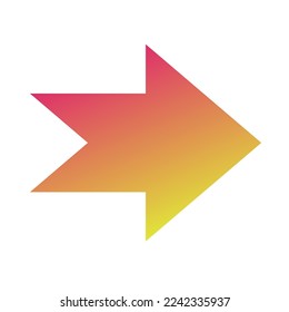 Vector de degradado de icono de flecha derecha