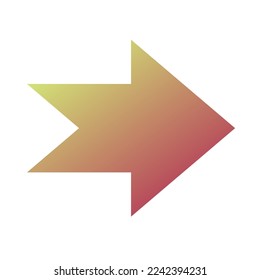 Rechtsweg-Pfeilsymbol Gradient-Vektorgrafik