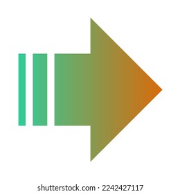 Right Way Arrow Icon Gradient