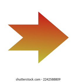 Right Way Arrow Icon Gradient Vector