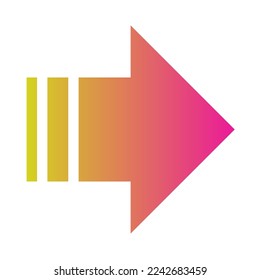 Right Way Arrow Icon Gradient