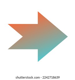 Vector de degradado de icono de flecha derecha