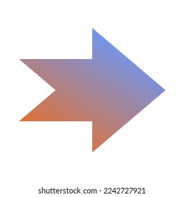 Right Way Arrow Icon Gradient Vector