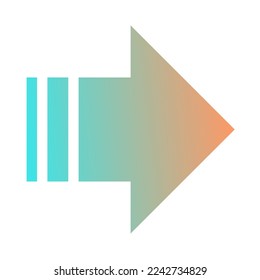 Right Way Arrow Icon Gradient