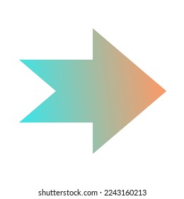 Right Way Arrow Icon Gradient Vector