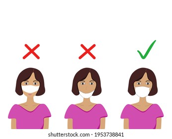 The right way to wear an analog mask  It can help reduce COVID 19 infection.