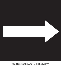 right white arrow illustration  on a black background