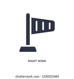 right wing icon. Simple element illustration from airport terminal concept. right wing editable symbol design on white background. Can be use for web and mobile.