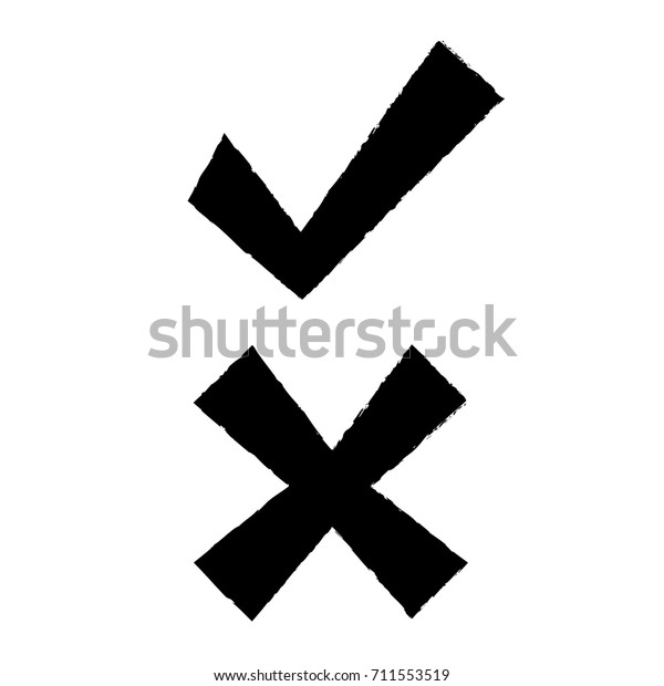 Right Wrong Black White Sign Stock Vector (Royalty Free) 711553519