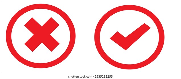 Rechts falsches Kreissymbol Symbol Vektorgrafik