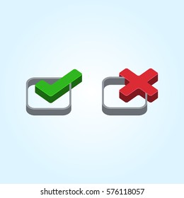 right wrong correct incorrect tick cross close icon