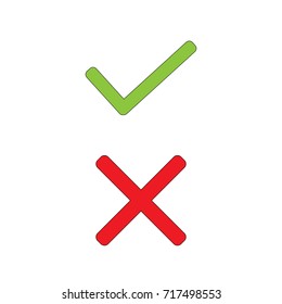 Right and Wrong icon art design