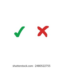 Right wrong icon flat vector design