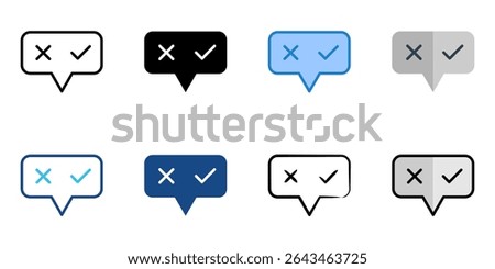 Right or wrong icon set multiple style collection 
