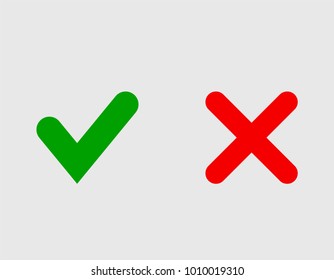 Right and wrong marks vector EPS10 Vector Illustration. 