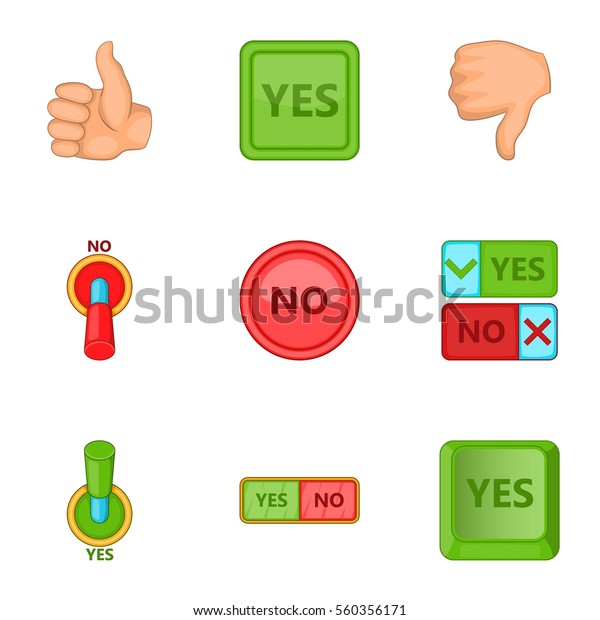 Right Wrong Signs Icons Set Cartoon Stock Vector (Royalty Free ...
