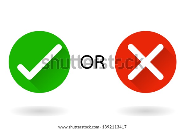 Right Wrong True False Symbol Evaluation Stock Vector Royalty