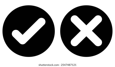 right and wrong, yes and no, approved and rejected. vector. EPS 10